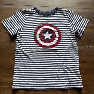 Size 6-7 Hanna Andersson marvel captain America shield cotton tee